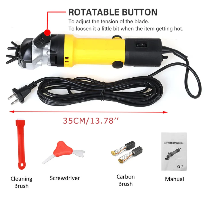 Masina Electrica Profesionala De Tuns Oi, Putere 850W, 6 Trepte De Viteza + Geanta De Depozitare De Plastic Inclusa