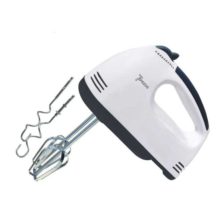 1+1 GRATIS: Mixer De Mana Profesional Gadget 3 Plus, 7 Viteze ,Inox ,  260W + CADOU SURPRIZA