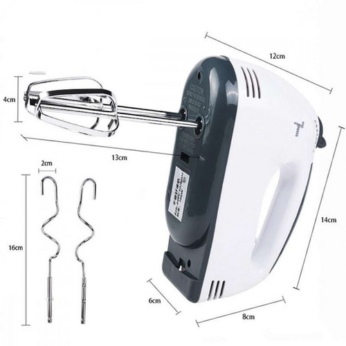 1+1 GRATIS: Mixer De Mana Profesional Gadget 3 Plus, 7 Viteze ,Inox ,  260W + CADOU SURPRIZA