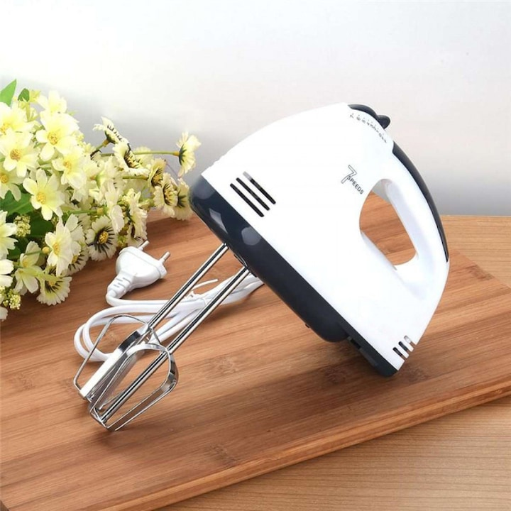 1+1 GRATIS: Mixer De Mana Profesional Gadget 3 Plus, 7 Viteze ,Inox ,  260W + CADOU SURPRIZA