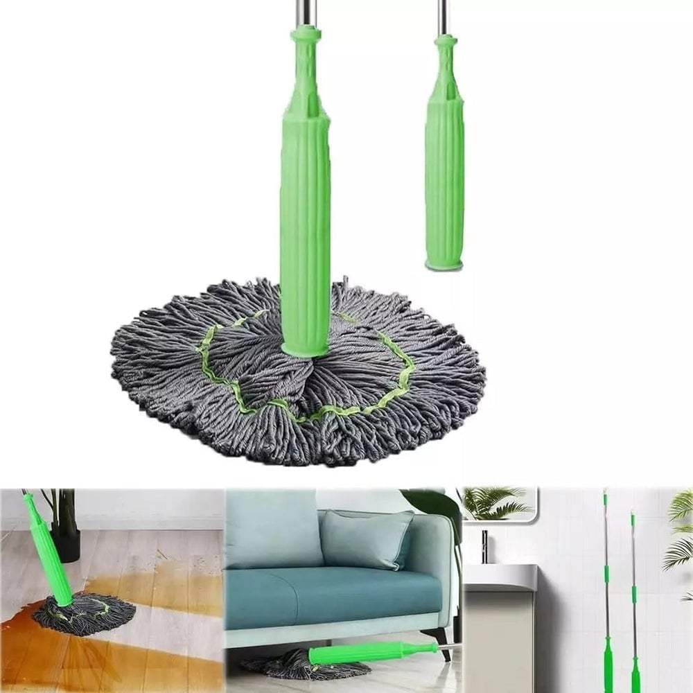 Mop Uriaș cu Stoarcere Automată prin Rotire, Fără Găleată, Putere Mare de Absorbție