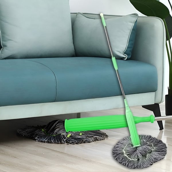 Mop Uriaș cu Stoarcere Automată prin Rotire, Fără Găleată, Putere Mare de Absorbție