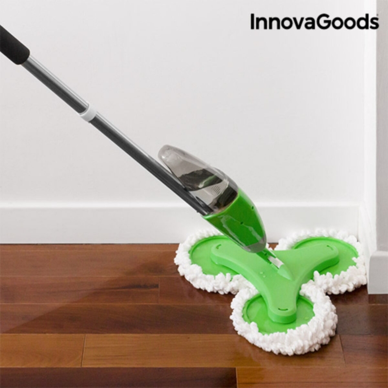 Mop Profesional Triplu Cu Functia “Curata Tot Si Coluturi” , Cu Pulvelizator Si 3 Lavete Lavabile Din Microfibra + Mini Mop Portabil CADOU