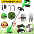 Motocoasa Portabila Cu 2 BATERII, Putere 800W, Cu Brat Extensibil, Pentru Gazon, 8 Accesorii