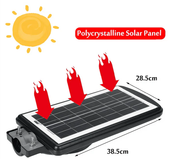 Lampa Stradala Cu Incarcare Solara VELORA, Panou Solar Integrat,  Putere Mare + Stalp De Sustinere CADOU + Acesorii+Lampa Solara 100x Led CADOU