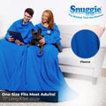 PACHET PROMO 1+1 CADOU Patura cu maneci CozyGirl, gluga si buzunar, poliester, marime universala
