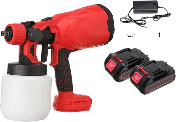 Pistol Profesional De Vopsit Si Zugravit, Electric, Cu Rezervor De Vopsea, 900 ml si 2 Acumulatori, 48V, Portabil