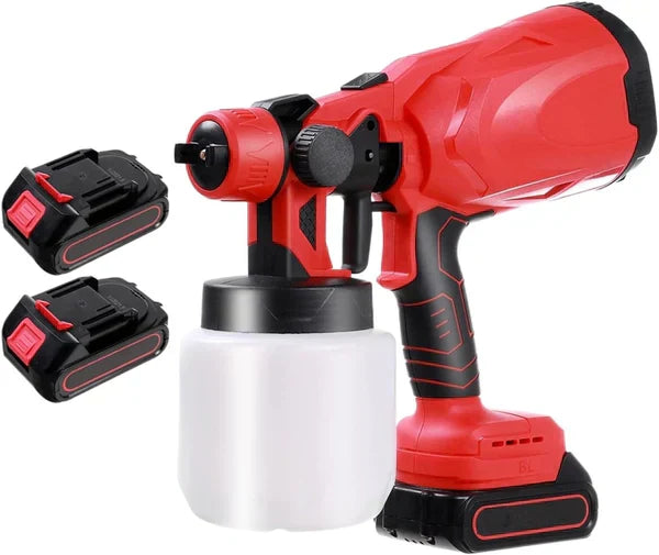 Pistol Profesional De Vopsit Si Zugravit, Electric, Cu Rezervor De Vopsea, 900 ml si 2 Acumulatori, 48V, Portabil