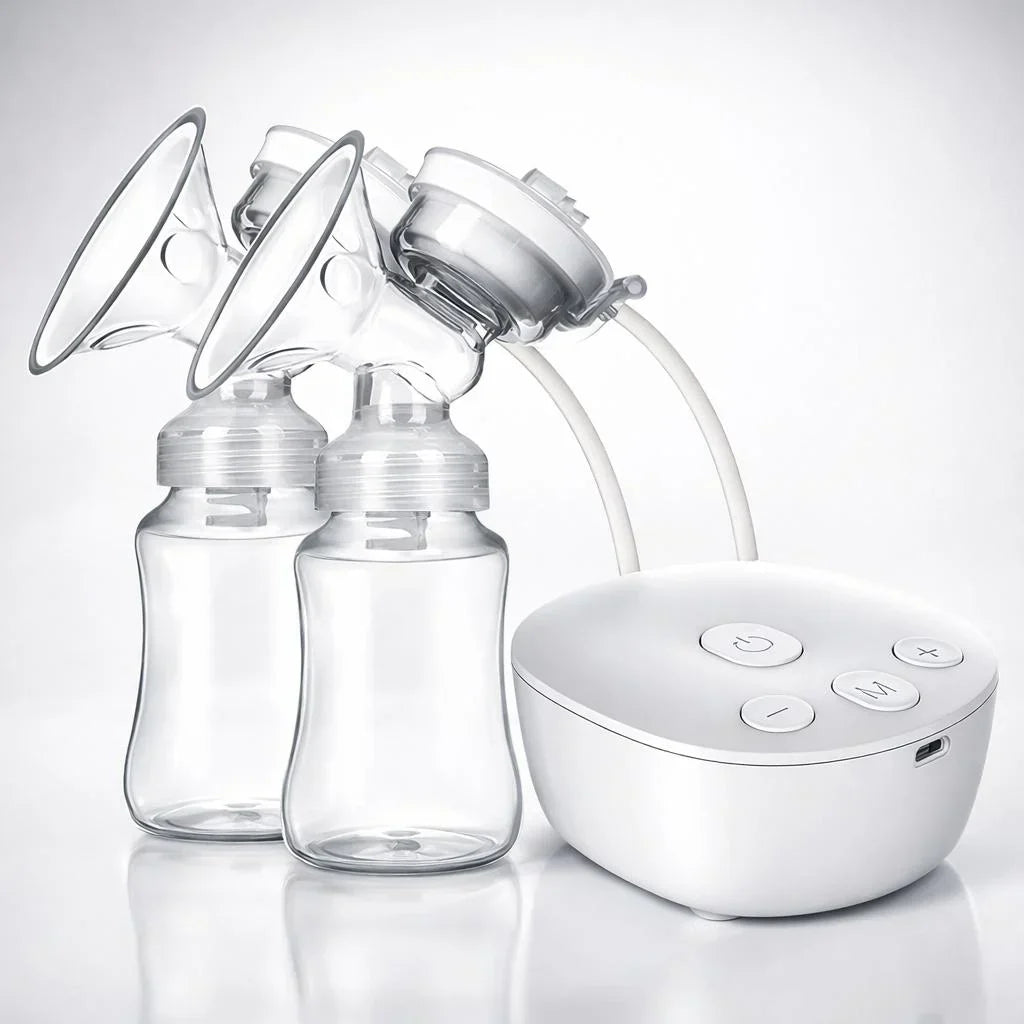 Pompă de Sân Electrică Dublă, 2 Moduri și 9 Niveluri de Aspirație, Sistem Anti-Reflux, Fără BPA, Alimentare USB,