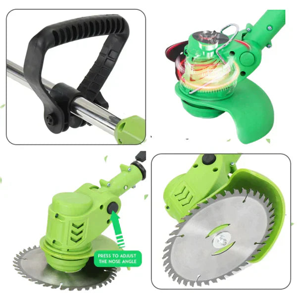 Motocoasa Portabila Cu Acumulator de 48V, Putere 1000W, Cu Brat Extensibil, Pentru Gazon, 8 Accesorii