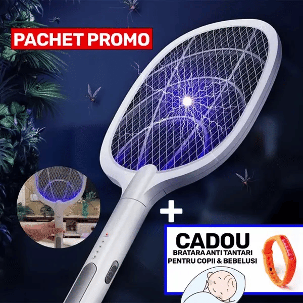 Paleta electrica anti-tantari + CADOU bratara anti-tantari pentru copii & bebelusi