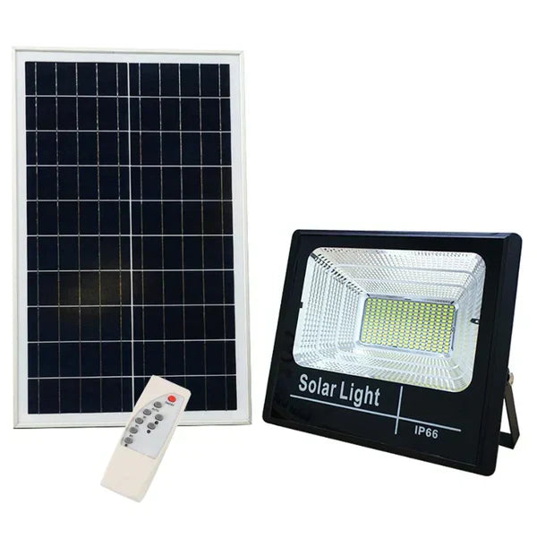 PACHET PROMOTIONAL: Proiector Puternic Si Rezistent La Apa IP66  VELORA 200W + Panou Solar + Telecomanda Si Accesorii,Incarcare Rapida + Accesorii