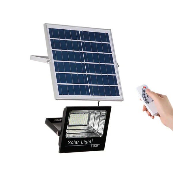 PACHET PROMOTIONAL: Proiector Puternic Si Rezistent La Apa IP66  VELORA 200W + Panou Solar + Telecomanda Si Accesorii,Incarcare Rapida + Accesorii