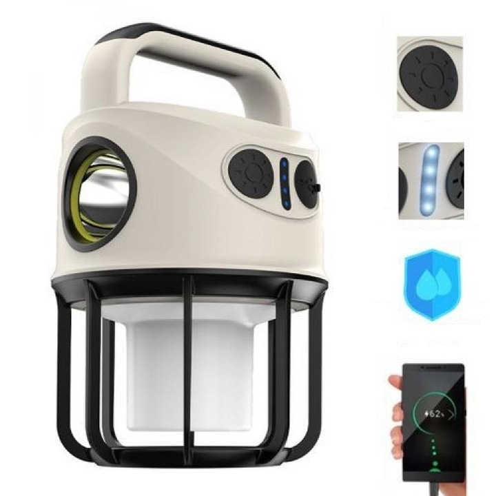 Lanterna Multifuncțională –USB, 10W – Putere și versatilitate în orice situație!
