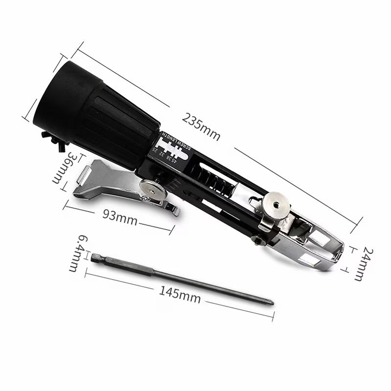 Adaptor Automat de Înșurubat Tip Bandă pentru Bormașină, Alimentare Continuă cu Șuruburi, Aliaj Aluminiu + 50 Negrese