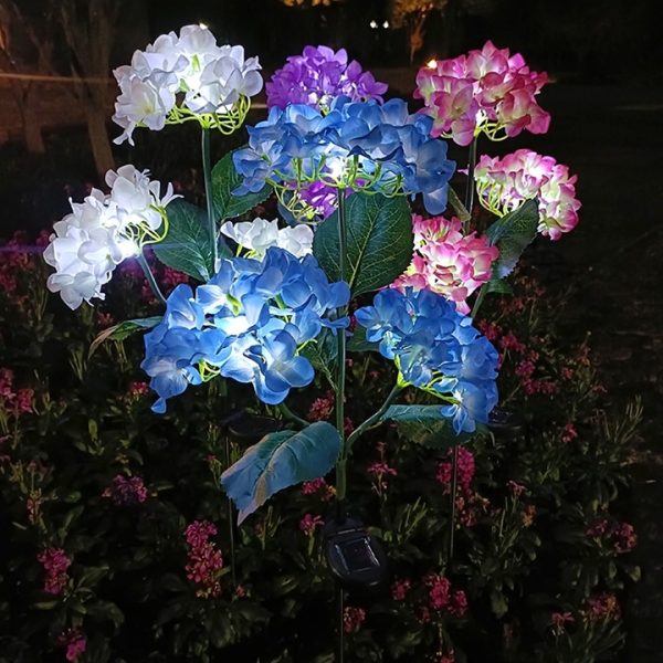 Set 2X Lampa Solara Decorativa de Gradina Flori Roz cu LED 80Cm, Iluminat Exterior, Rezistent la Apa, Decor Ambiental pentru Curte si terasa+ CADOU