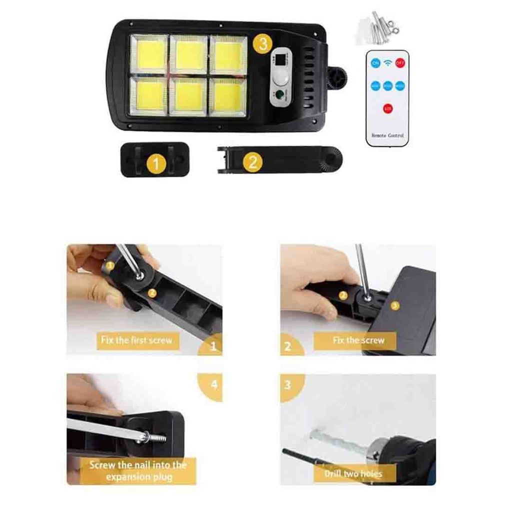 Set 4 Lampi Solare ULTRA LED Stradale cu Senzor de Miscare si Telecomanda + Produs Surpriza