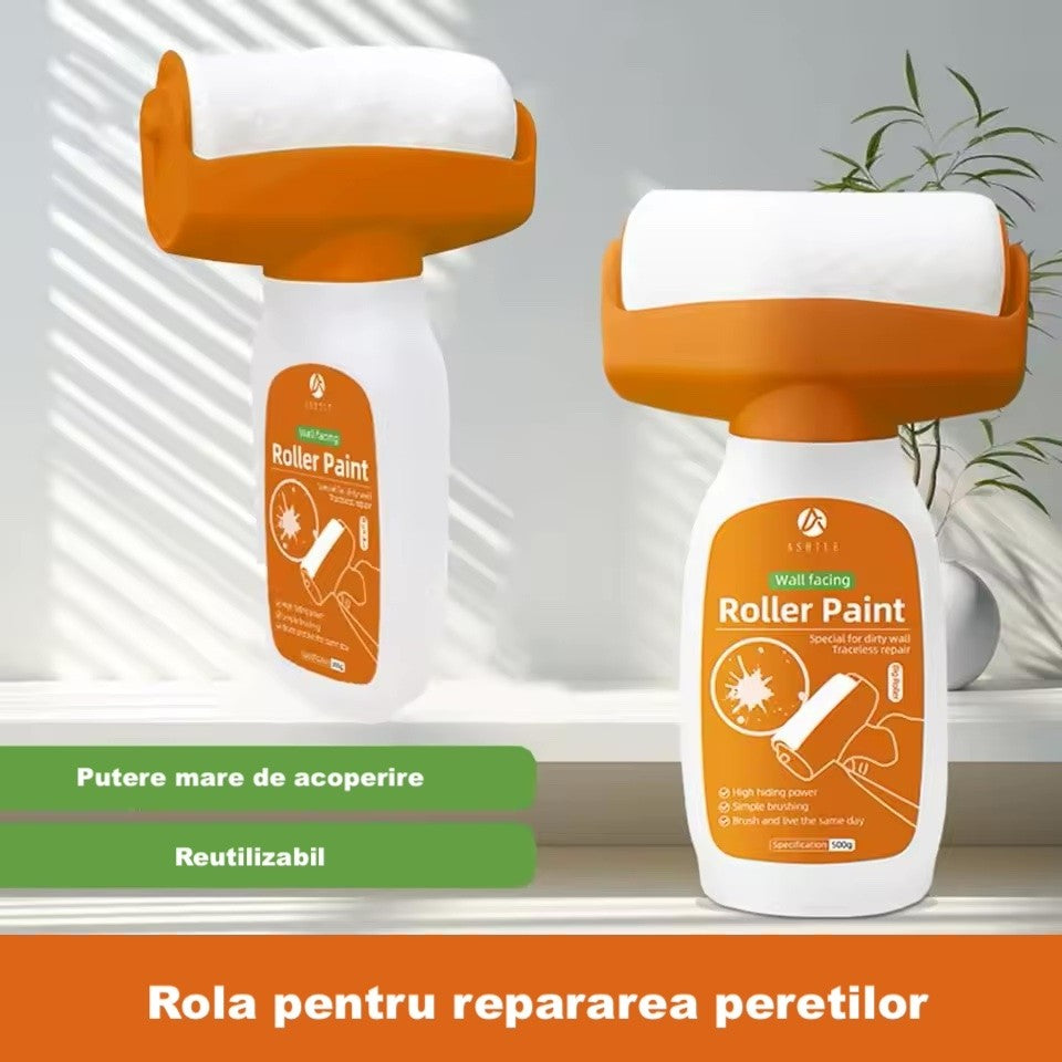 Set 1+1 Trafalet cu Rezervor 1000ml Vopsea Teflonică Inclusă, Roller Paint