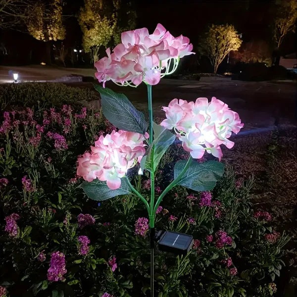 Set 2X Lampa Solara Decorativa de Gradina Flori Roz cu LED 80Cm, Iluminat Exterior, Rezistent la Apa, Decor Ambiental pentru Curte si terasa+ CADOU