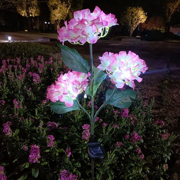 Set 2X Lampa Solara Decorativa de Gradina Flori Roz cu LED 80Cm, Iluminat Exterior, Rezistent la Apa, Decor Ambiental pentru Curte si terasa+ CADOU