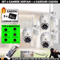 LICHIDARE DE STOC: SET 3 X Camera Smart Color Jortan Surveillance3® Wifi, IP Vizualizare Live Prin Aplicatie, Senzor de Miscare + 3 CARDURI CADOU