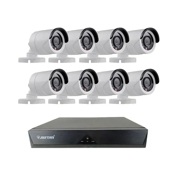 Sistem Supraveghere 8 Camere HD, Senzor Miscare, Conexiune PC/Telefon, Interior/Exterior + Hard Disk 500 GB CADOU