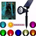 Spot LED cu Incarcare Solara, 7 LED-uri Puternice, Lumina Colorata, 7 Culori, Reglabil, Cu Suport de Fixare