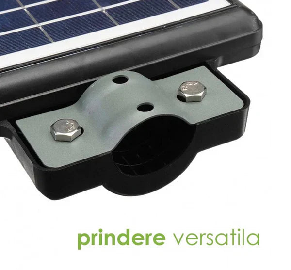 Lampa Stradala Cu Incarcare Solara VELORA, Panou Solar Integrat,  Putere Mare + Stalp De Sustinere CADOU + Acesorii+Lampa Solara 100x Led CADOU
