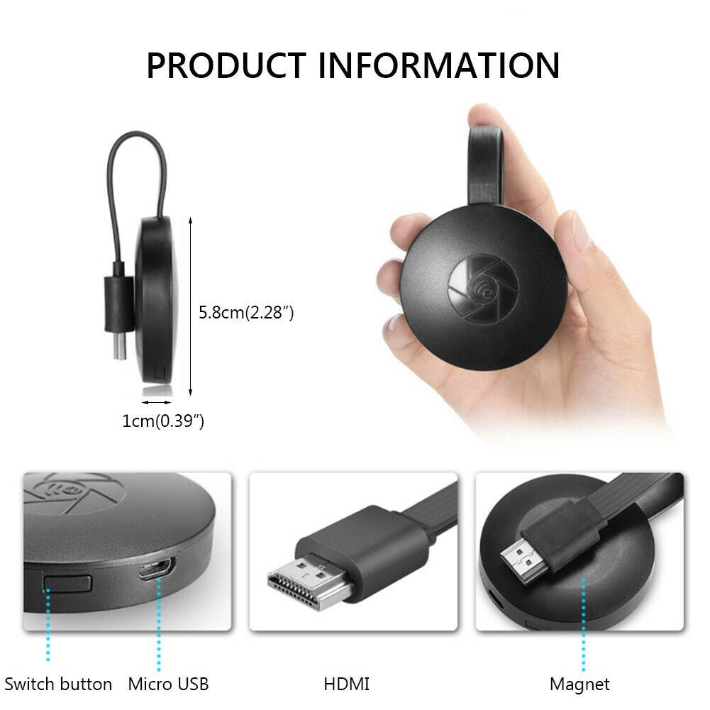 Dispozitiv HDMI Streaming Player, Accesoriu Multimedia Redare Pe TV Prin Wi-Fi, 4K, Anycast Plus