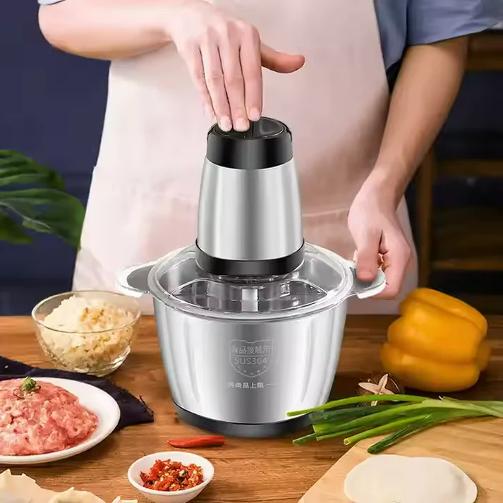 Tocator Electric Multifunctional,Capacitate 5L, Pentru Carne, Fructe si Legume, Bol Din Inox