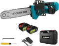 Set Complet Fierăstrău Electric Lama 30 Cm, 2 Acumulatori 48V si Ungere pe Lanț